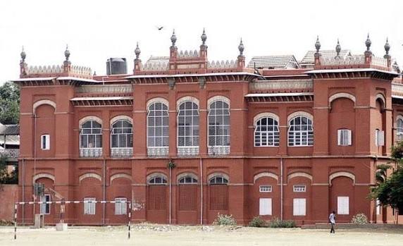 Campus quadrangle with historic buildings